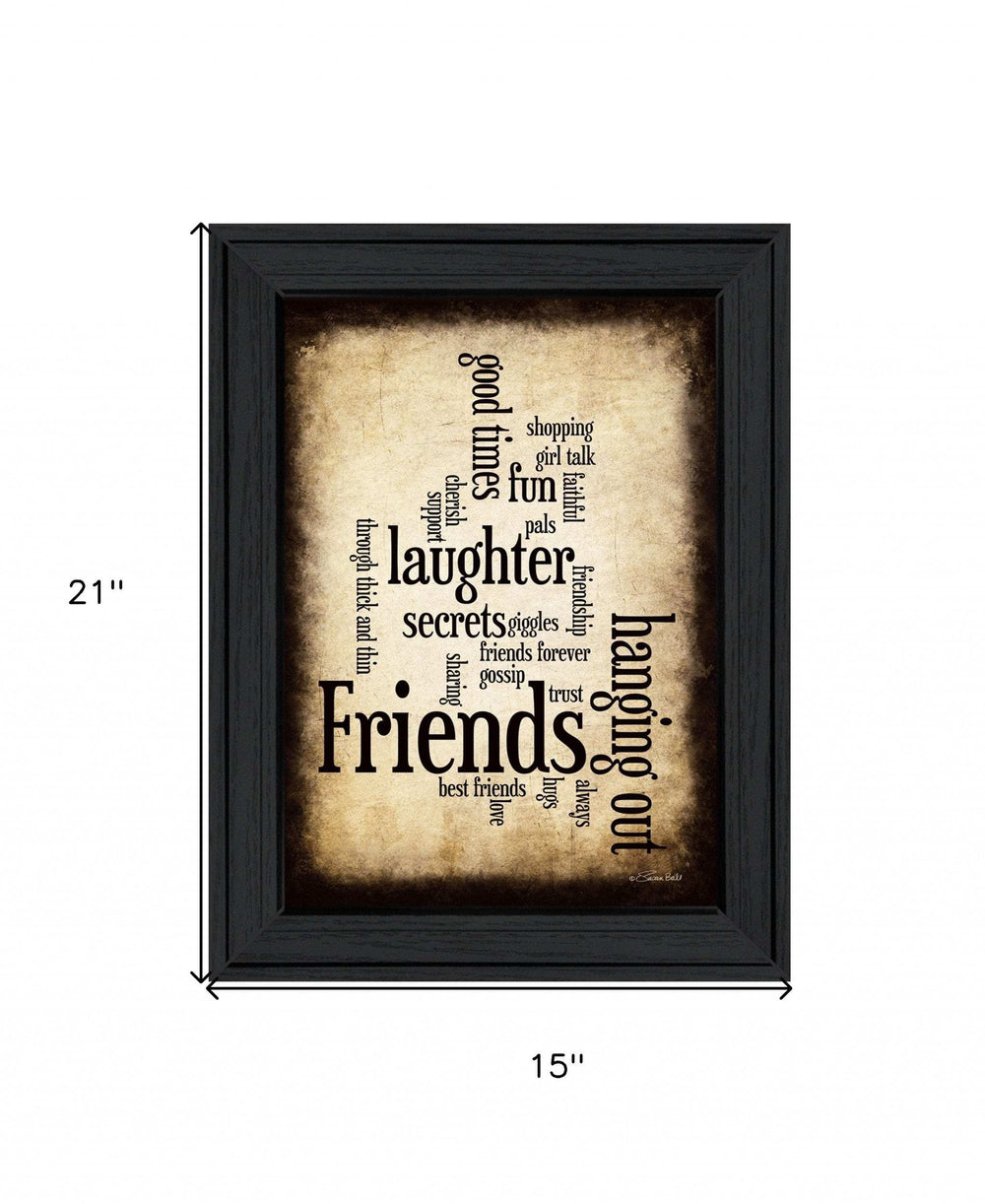 Friends 1 Black Framed Print Wall Art - Homeroots - Flyclothing LLC