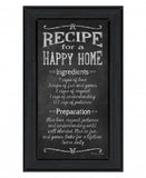 Recipe for a Happy Home 2 Black Framed Print Wall Art - Homeroots - Flyclothing LLC