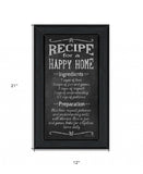 Recipe for a Happy Home 2 Black Framed Print Wall Art - Homeroots - Flyclothing LLC