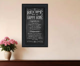 Recipe for a Happy Home 2 Black Framed Print Wall Art - Homeroots - Flyclothing LLC