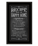 Recipe for a Happy Home 3 Black Framed Print Wall Art - Homeroots - Flyclothing LLC