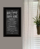 Recipe for a Happy Home 3 Black Framed Print Wall Art - Homeroots - Flyclothing LLC