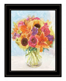 Vases with Flowers 1 Black Framed Print Wall Art - Homeroots - Flyclothing LLC