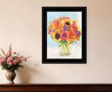Vases with Flowers 1 Black Framed Print Wall Art - Homeroots - Flyclothing LLC