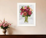 Vases with Flowers II 1 White Framed Print Wall Art - Homeroots - Flyclothing LLC