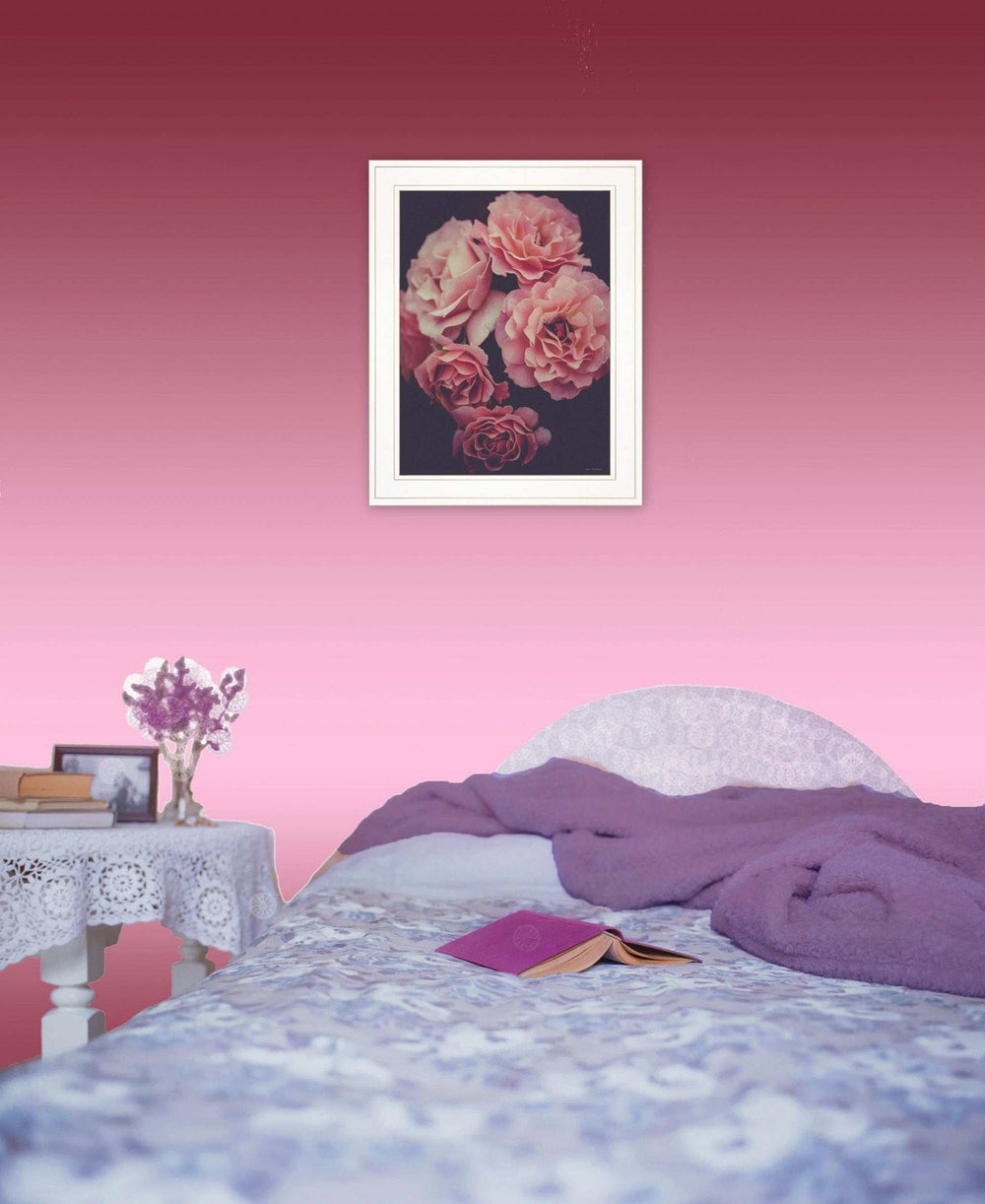 Dreamy Rose 1 White Framed Print Wall Art - Homeroots - Flyclothing LLC