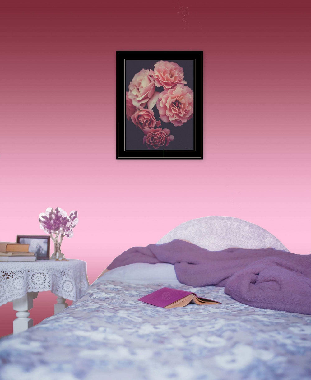 Dreamy Rose 2 Black Framed Print Wall Art - Homeroots - Flyclothing LLC