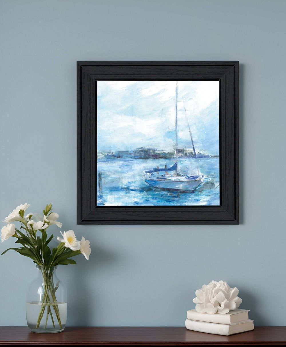 Serenity Sloop 2 Black Framed Print Wall Art - Homeroots - Flyclothing LLC