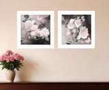 Set Of Two Noir Roses 5 White Framed Print Wall Art - Homeroots - Flyclothing LLC
