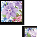 Set Of Two Clematis Black Framed Print Wall Art - Homeroots - Flyclothing LLC