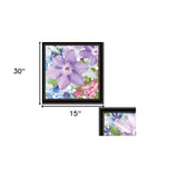Set Of Two Clematis Black Framed Print Wall Art - Homeroots - Flyclothing LLC