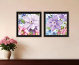 Set Of Two Clematis Black Framed Print Wall Art - Homeroots - Flyclothing LLC