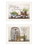 Set Of Two Choose Joy White Framed Print Wall Art - Homeroots - Flyclothing LLC
