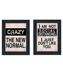 Set Of Two The New Normal Black Framed Print Wall Art - Homeroots - Flyclothing LLC