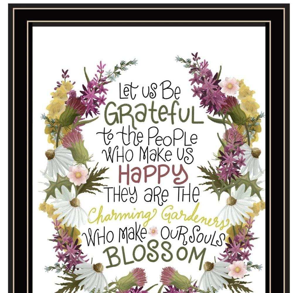 Set Of Two Flowers Make Us Laugh Black Framed Print Wall Art - Homeroots - Flyclothing LLC