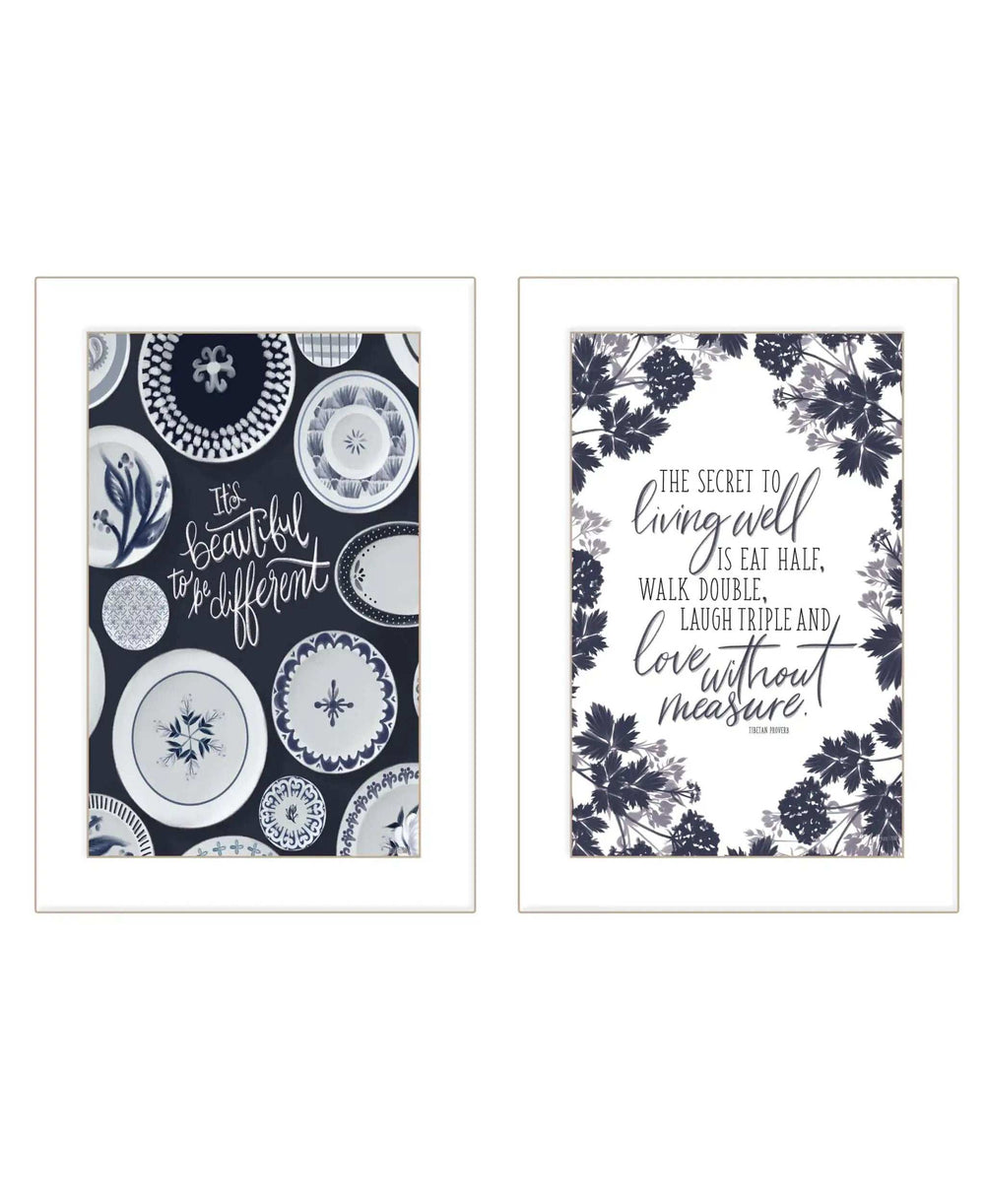 Set Of Two The Secret Beauty White Framed Print Wall Art - Homeroots - Flyclothing LLC