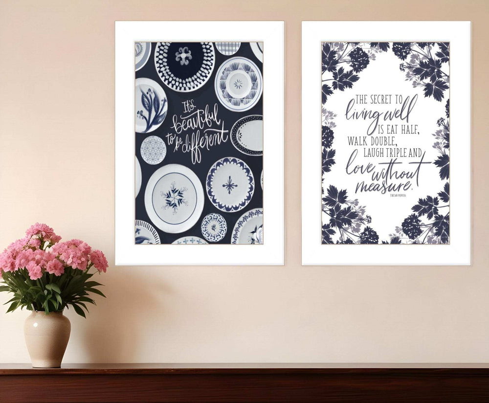 Set Of Two The Secret Beauty White Framed Print Wall Art - Homeroots - Flyclothing LLC
