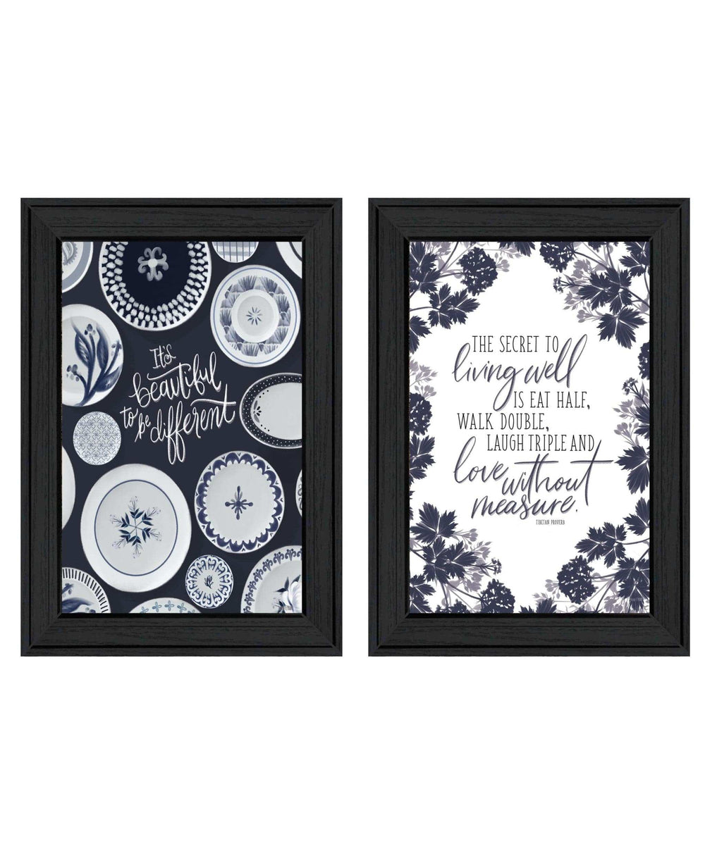 Set Of Two The Secret Beauty Black Framed Print Wall Art - Homeroots - Flyclothing LLC