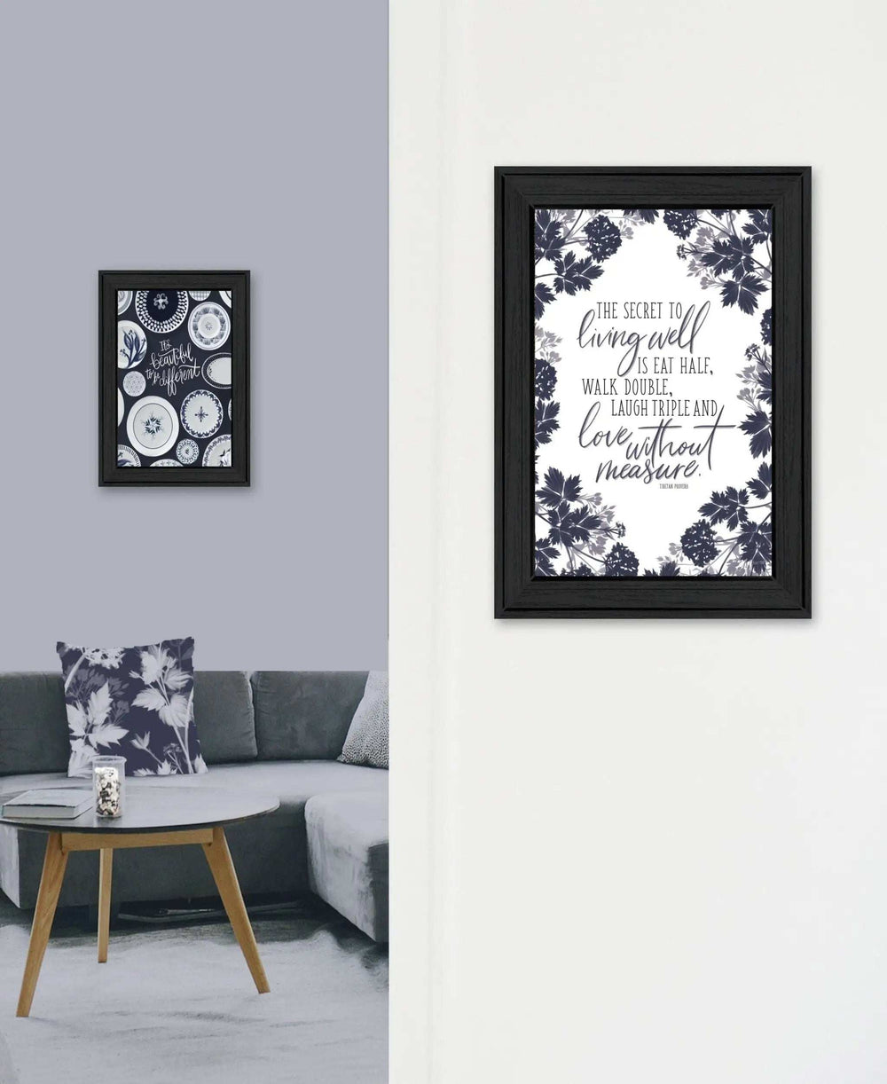 Set Of Two The Secret Beauty Black Framed Print Wall Art - Homeroots - Flyclothing LLC