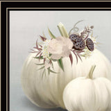 Set Of Two BOHO Pumpkins and Flowers 1 Black Framed Print Wall Art - Homeroots - Flyclothing LLC
