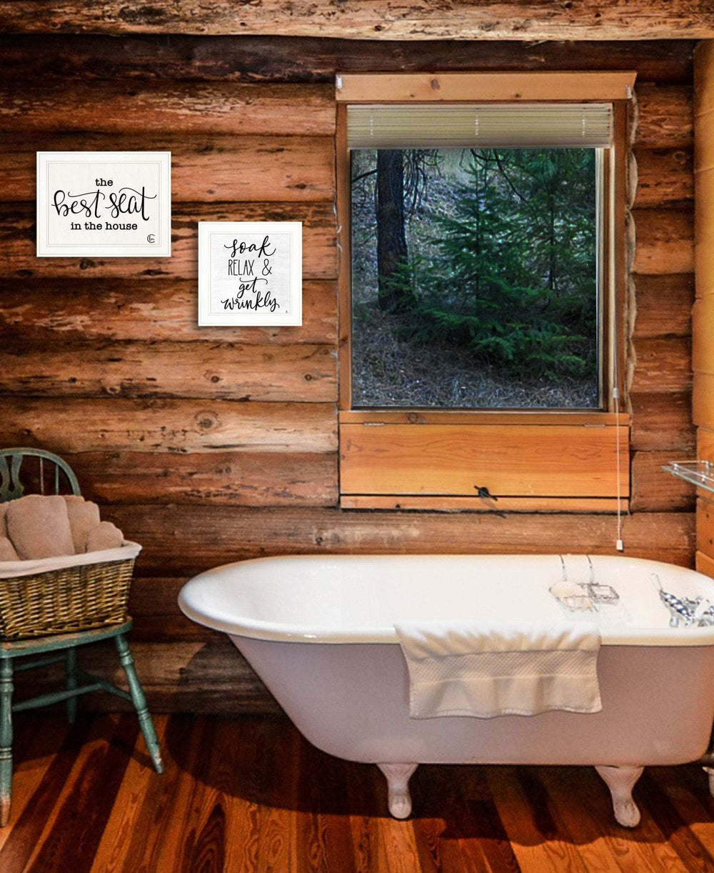 Set Of Two The Best Seat in the House 1 White Framed Print Bathroom Wall Art - Homeroots - Flyclothing LLC