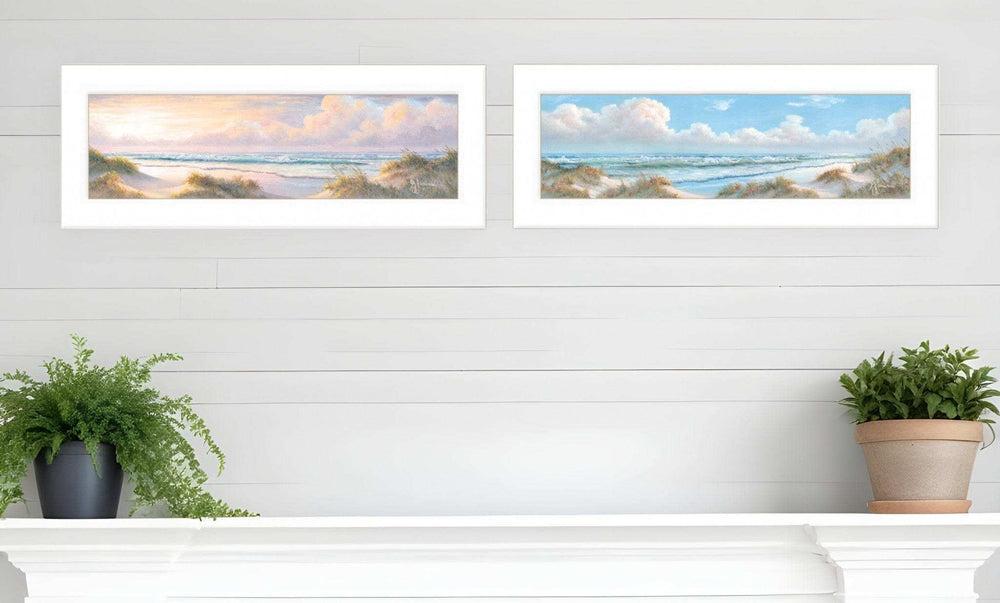 Set Of Two The Seascape 1 White Framed Print Wall Art - Homeroots - Flyclothing LLC