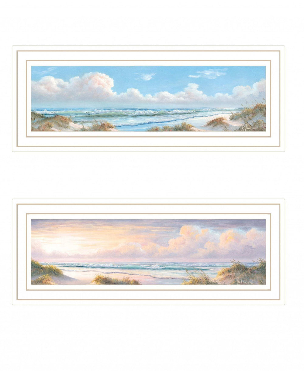 Set Of Two Nautical Boat 1 White Framed Print Wall Art - Homeroots - Flyclothing LLC