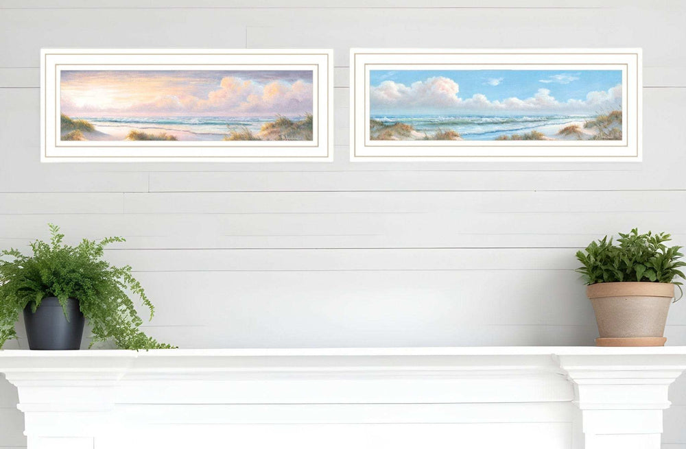Set Of Two Nautical Boat 1 White Framed Print Wall Art - Homeroots - Flyclothing LLC