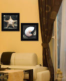 Set Of Two Ocean Net 2 Black Framed Print Wall Art - Homeroots - Flyclothing LLC