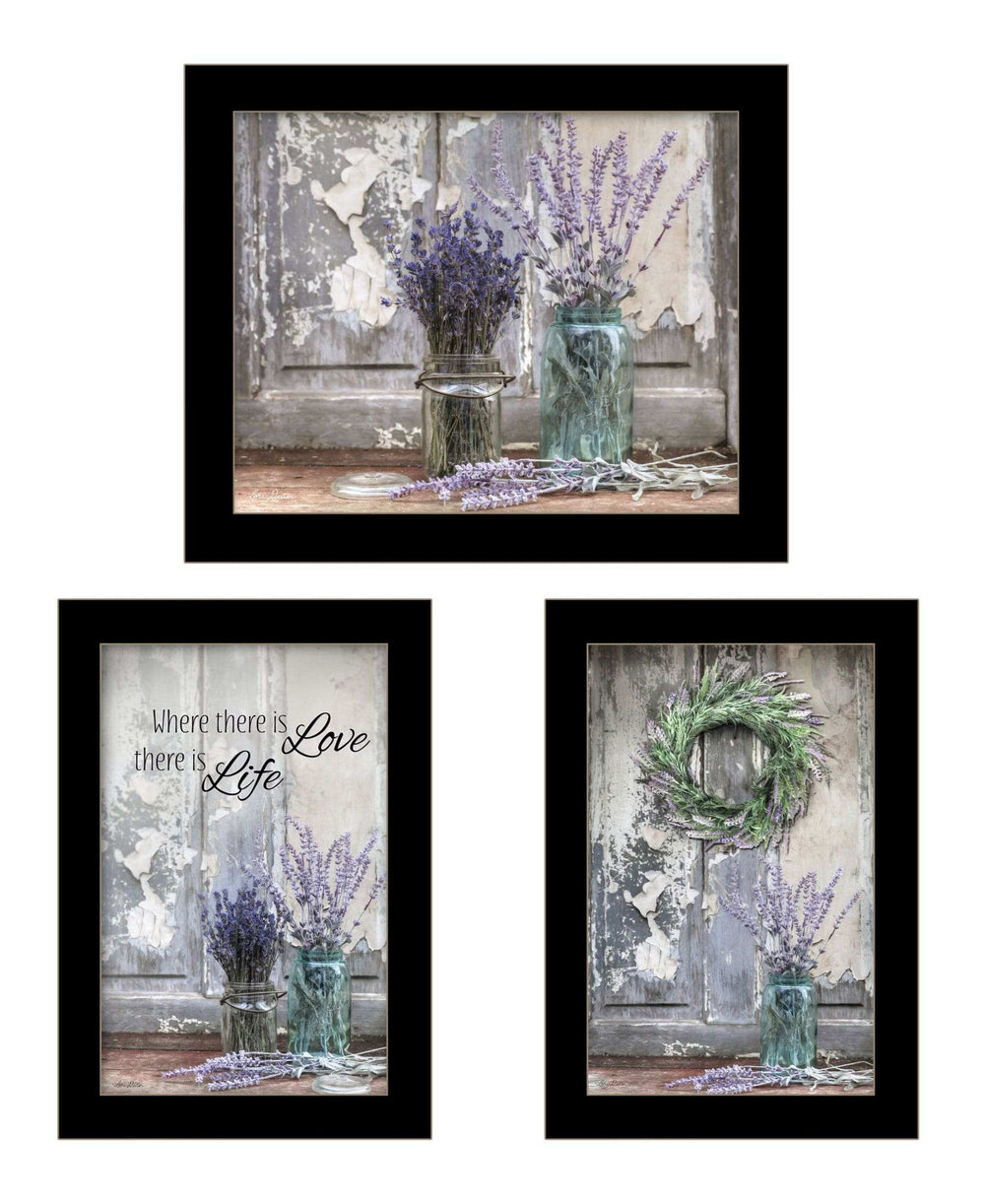 Set Of Three Abundance of Beauty Black Framed Print Wall Art - Homeroots - Flyclothing LLC