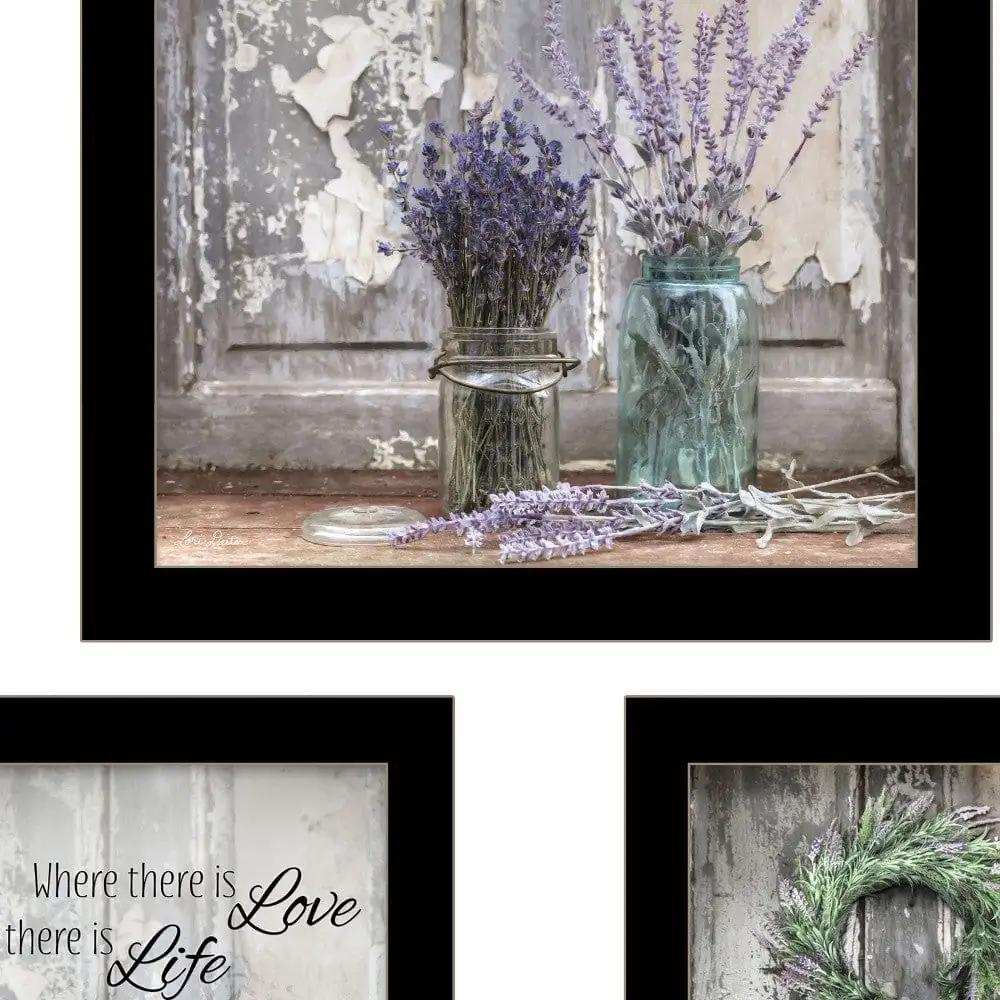 Set Of Three Abundance of Beauty Black Framed Print Wall Art - Homeroots - Flyclothing LLC