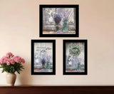 Set Of Three Abundance of Beauty Black Framed Print Wall Art - Homeroots - Flyclothing LLC