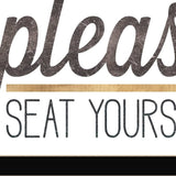 Set Of Two No Selfies When Seated Black Framed Print Bathroom Wall Art - Homeroots - Flyclothing LLC