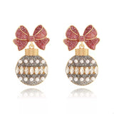 Bowknot Christmas Drop Earrings - Trendsi - Flyclothing LLC