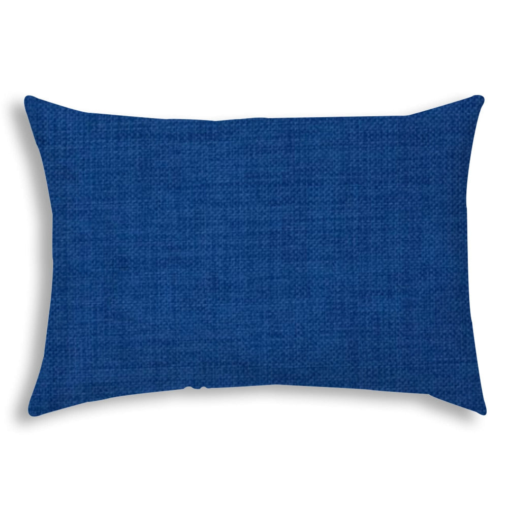 14" X 20" Blue Indoor Outdoor Throw Pillow With Texture - Homeroots - Flyclothing LLC