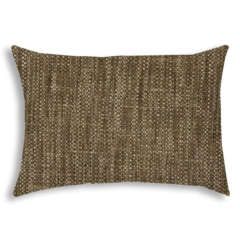 14" X 20" Espresso Indoor Outdoor Throw Pillow With Texture - Homeroots - Flyclothing LLC