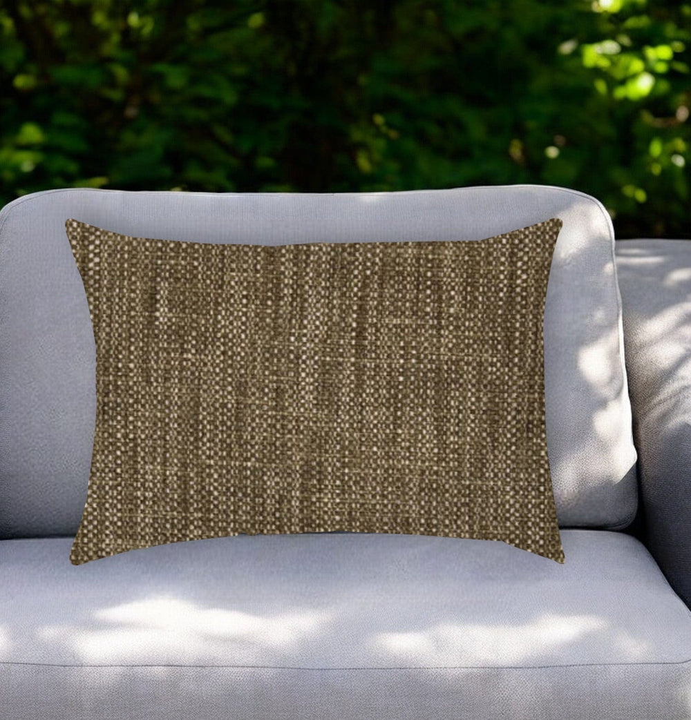 14" X 20" Espresso Indoor Outdoor Throw Pillow With Texture - Homeroots - Flyclothing LLC