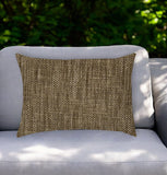 14" X 20" Espresso Indoor Outdoor Throw Pillow With Texture - Homeroots - Flyclothing LLC
