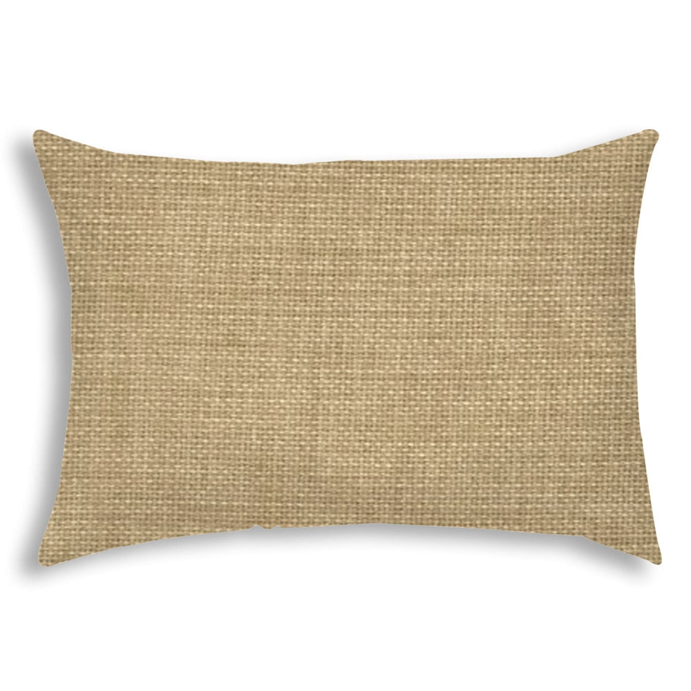 14" X 20" Tan Indoor Outdoor Throw Pillow With Texture - Homeroots - Flyclothing LLC