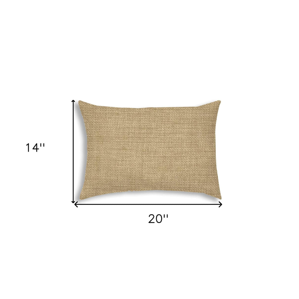 14" X 20" Tan Indoor Outdoor Throw Pillow With Texture - Homeroots - Flyclothing LLC