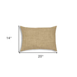 14" X 20" Tan Indoor Outdoor Throw Pillow With Texture - Homeroots - Flyclothing LLC