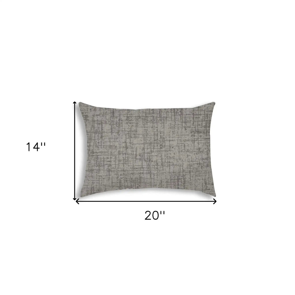 14" X 20" Light Gray Indoor Outdoor Throw Pillow - Homeroots - Flyclothing LLC