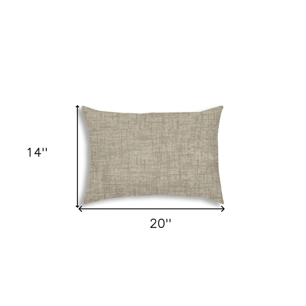 14" X 20" Taupe Indoor Outdoor Throw Pillow - Homeroots - Flyclothing LLC