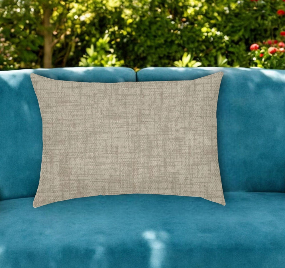 14" X 20" Taupe Indoor Outdoor Throw Pillow - Homeroots - Flyclothing LLC