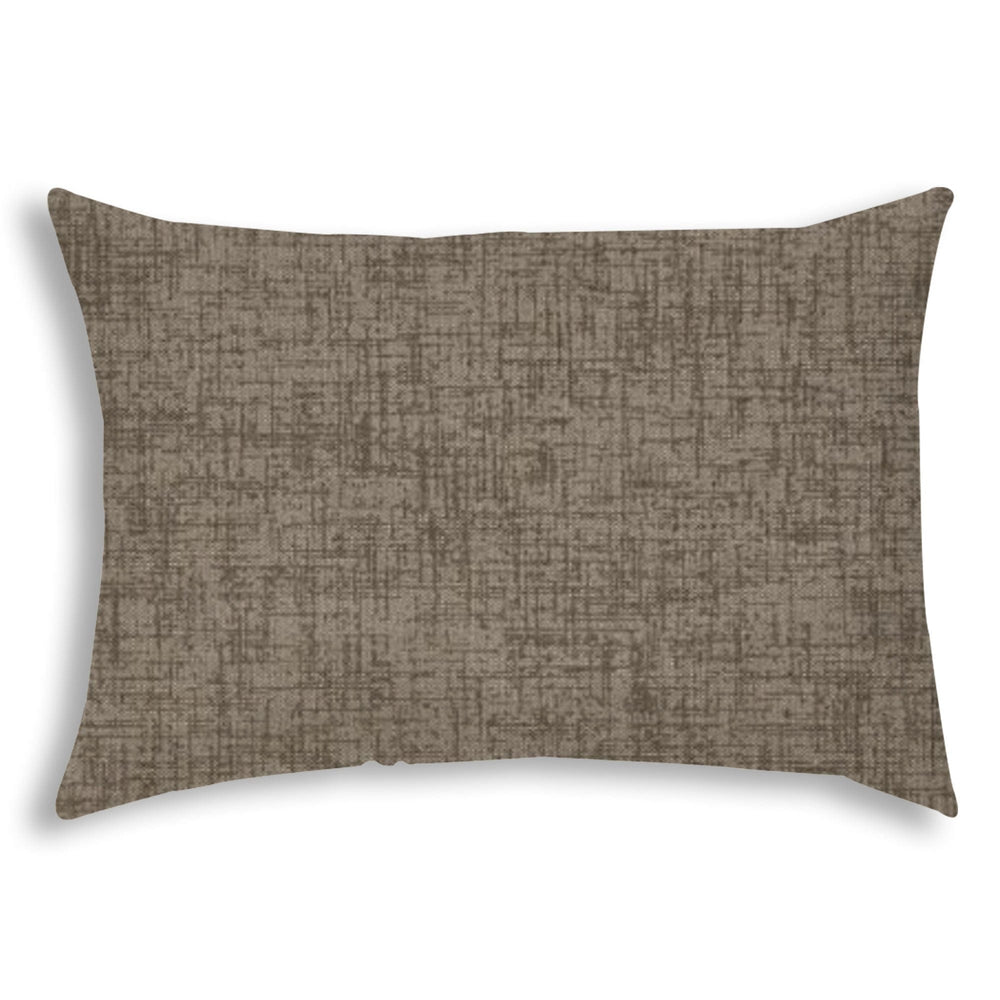 14" X 20" Taupe Indoor Outdoor Throw Pillow - Homeroots - Flyclothing LLC