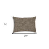 14" X 20" Taupe Indoor Outdoor Throw Pillow - Homeroots - Flyclothing LLC