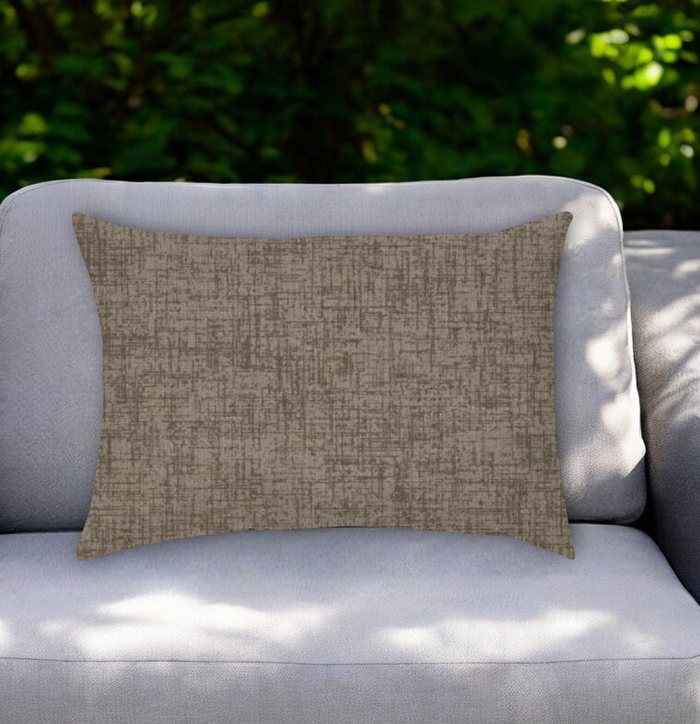 14" X 20" Taupe Indoor Outdoor Throw Pillow - Homeroots - Flyclothing LLC