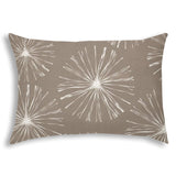 14" X 20" Taupe And White Blown Seam Floral Lumbar Indoor Outdoor Pillow - Homeroots - Flyclothing LLC