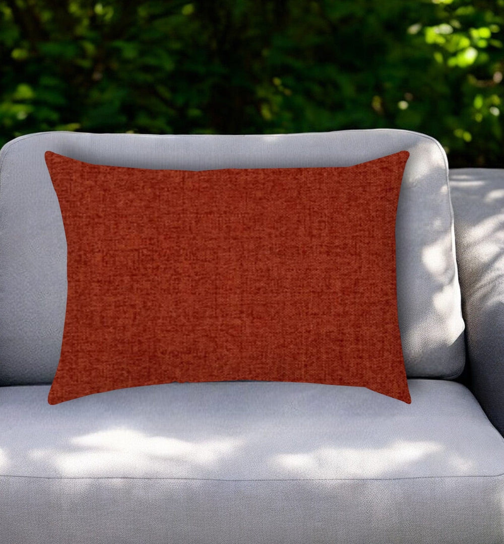 14" X 20" Brick Red Indoor Outdoor Throw Pillow - Homeroots - Flyclothing LLC