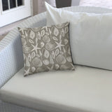 14" X 20" Cream And Gray Seashells Blown Seam Nautical Lumbar Indoor Outdoor Pillow - Homeroots - Flyclothing LLC